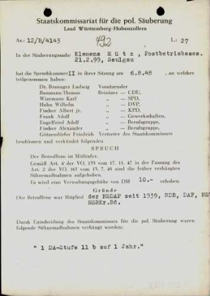 Mütz, Clemens