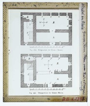 Winkel-Oestrich, Graues Haus : Grundrisse, EG und 1. OG