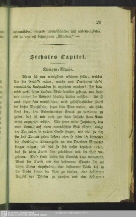 Sechstes Capitel. Kneipen-Manie