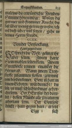 CCXX. Von der Verstockung