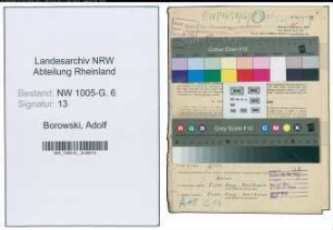 Entnazifizierung Adolf Borowski , geb. 02.01.1900 (Arbeiter)