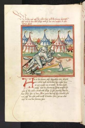 Die Herzogin und der Riese Luciant ringen miteinander