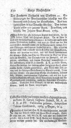 Collectio observationum medico-chirurgicarum. Fasc.I.