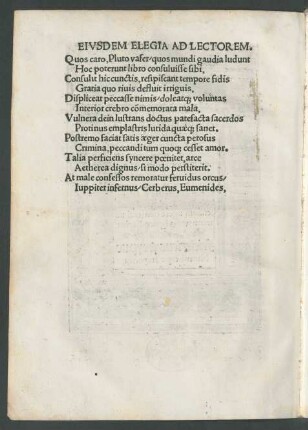 Eiusdem Elegia Ad Lectorem.