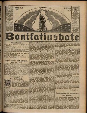 Erste Ausgabe vom Sonntag, den 22. Juli 1928.
