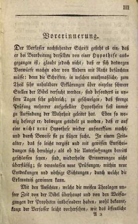 Die merkwürdigste Prophezeihung der Bibel für unsere Zeit : oder: Erinnerung an einige in unseren Tagen sehr beherzigungswerthe Aussprüche des Propheten Daniel