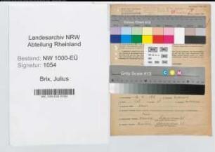 Entnazifizierung Julius Brix, geb. 12.11.1895 (Polizeibeamter)