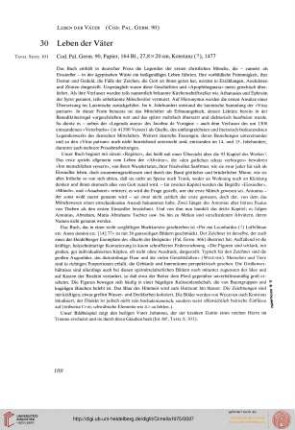 30 Leben der Väter (Cod. Pal. Germ. 90)