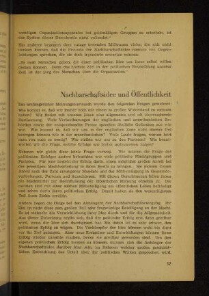 Nachbarschaftsidee und Öffentlichkeit