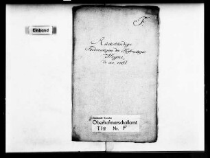 Rückständige Forderungen des Hofmetzgers Heyne