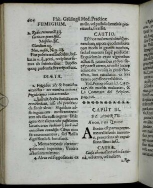 Caput III. De Abortu.