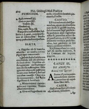 Caput III. De Abortu.