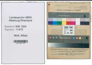 Entnazifizierung Alfred Wolf , geb. 09.04.1907 (Kontrolleur)