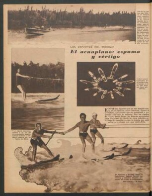 El acuaplano: espuma y vértigo : Los deportes del turismo