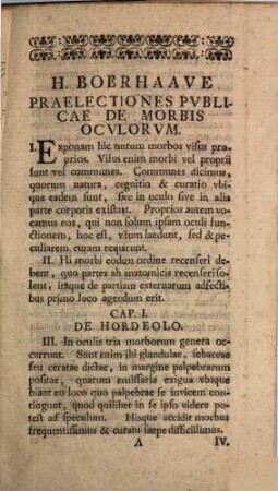 Hermanni Boerhaave Phil. & Med. D. Inst. Collegii Pract Bot. & Chem. Prof. in Acad. Lugd. Bat. Praes. Coll. Chir. Soc. Reg. Scient. Lond. & Acad. Reg. Scient. Paris. Sod. De Morbis Oculorvm : Praelectiones Pvblicae Ex Codicibvs Avditorvm Editae