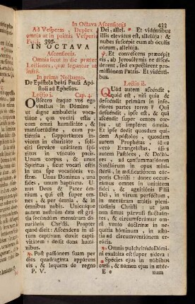 433-446, In Octava Ascensionis; Feria vi. post Octavam Ascensionis; In Vigilia Pentecostes