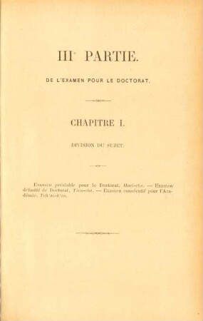 Chapitre I. Division du sujet