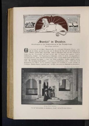 Aus der Neuinszenierung von Shakespeares "Hamlet" auf dem Dresdener Hoftheater
