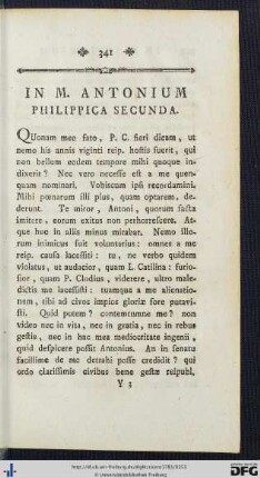 In M. Antonium Philippica Secunda.