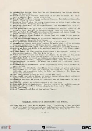 Gemälde, Miniaturen, Buntdrucke und Stiche (Nr. 294-307)