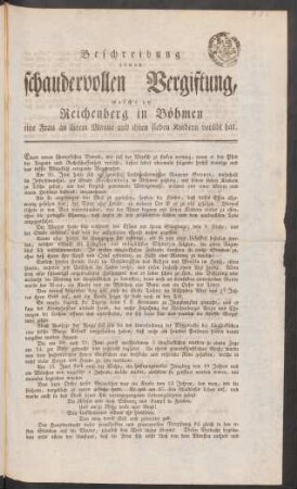 55. Beschreibung einer schaudervollen Vergiftung, welche zu Reichenberg in Böhmen eine Frau an ihrem Manne und ihren sieben Kindern verübt hat