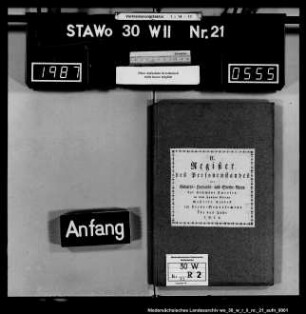 Zivilstandsregister Ammensen (Kanton Delligsen)