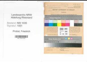 Entnazifizierung Friedrich Probst , geb. 02.05.1892 (Ingenieur)