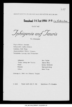 Iphigenie auf Tauris