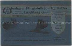 Katalog über Pflüge