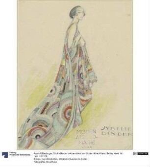 Sybille Binder in Abendkleid von Moden Alfred-Marie, Berlin