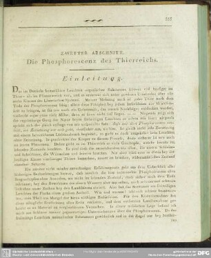 Zweyter Abschnitt. Die Phosphorescenz des Thierreichs