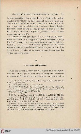 XI. Les fêtes religieuses