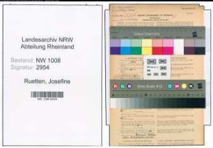 Entnazifizierung Josefine Ruetten , geb. 25.03.1893 ()