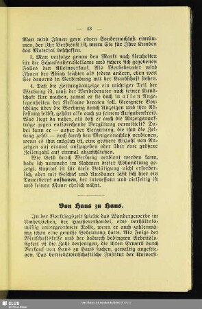 Von Haus zu Haus