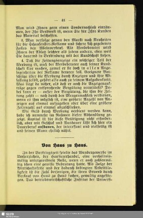 Von Haus zu Haus