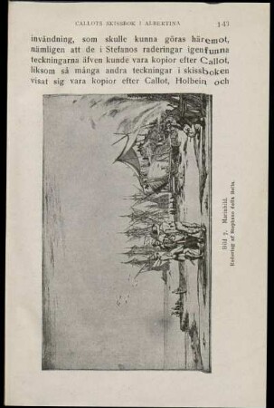 Bild 7. Marinbild. Radering af Stephano della Bella.