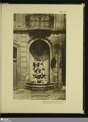 Hofbrunnen im Gräflich Hoym'schen Palais, Harmoniegebäude, Landhausstraße 11