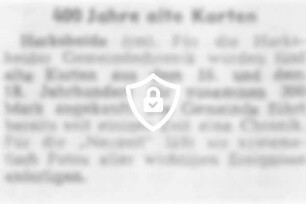 400 Jahre alte Karten