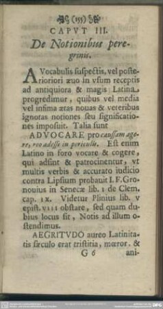 Caput III. De Notionibus peregrinis