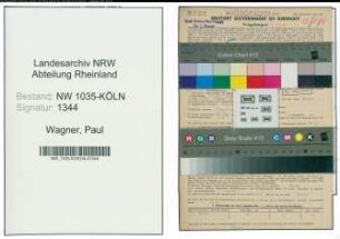 Entnazifizierung Paul Wagner , geb. 11.04.1906 (Werkmeister)
