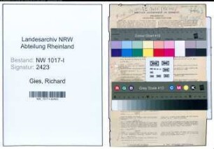Entnazifizierung Richard Gies , geb. 05.05.1907 (Stadtoberinspektor)