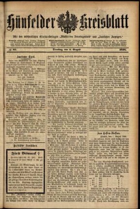 Ausgabe vom Dienstag, den 02. August 1898.