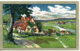 Landschaft mit Bauernhäusern