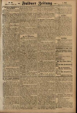 Zweite Ausgabe vom Freitag, den 10. Dezember 1915.