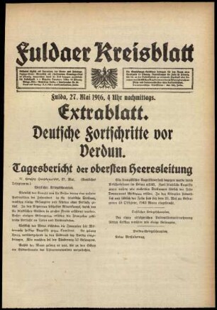 Ausgabe vom Samstag, den 27. Mai 1916.