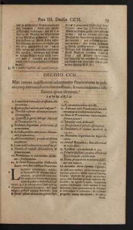 Decisio CCII.
