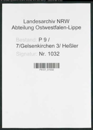 Sterberegister Standesamt Gelsenkirchen 3 Heßler