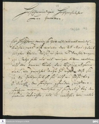 Brief von August Hermann Francke an Ernst Christian Philippi.