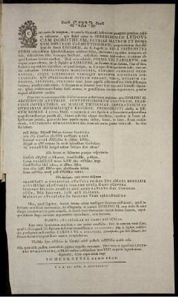 Cum more sit receptum, ut peracta Gymnasii lustratione panegyris quaedam publica instituatur, qua simul pietas Serenissimam Ludovicam Dorotheam, Patriae Matrem Et Dominam Nostram Clementissimam, congratulatione demississima de Natali Eiusdem, die X. Augusti in Aula Fridensteinensi religiosissime splendidissimeque celebrari solito, declaretur ... : P.P.D. XII. Aug. A. MDCCLXIIII.