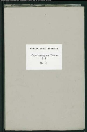 Gemeinde Niederlaasphe ./. Wittgensteinsche Rentkammer modo Fürst von Wittgenstein-Wittgenstein wegen Wahlfreiheit